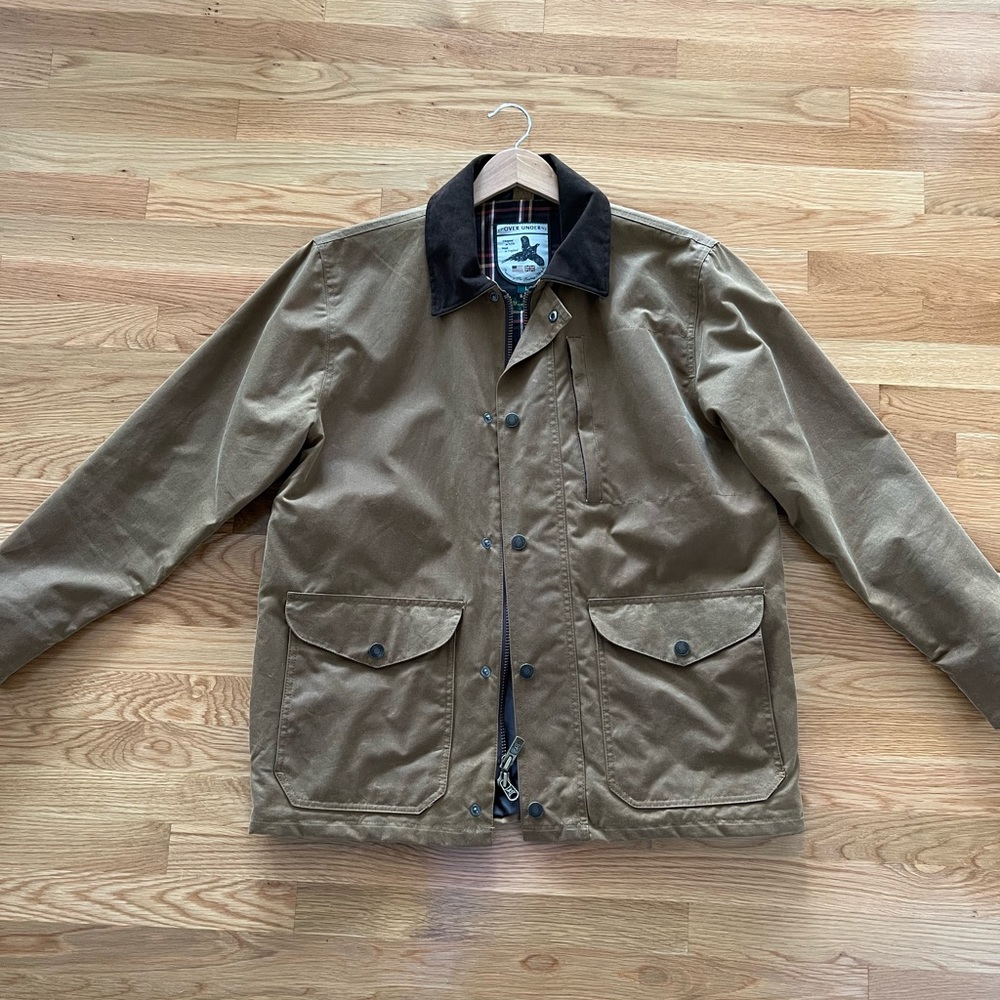 Mens Waxed Briar Jacket Field Tan L